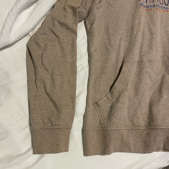 Patagonia hoodie sweatshirt size small womens tan taupe purple orange red - Picture 6 of 7